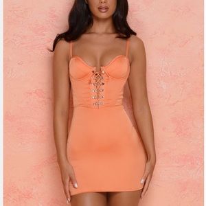Silk orange dress from Oh Polly